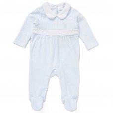 E07786: Baby Boys Jumbo Velour All In One (0-9 Months)