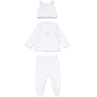 E07820: Baby Unisex Quilt Top, Hat & Footed Trousers Outfit (NB-6 Months)
