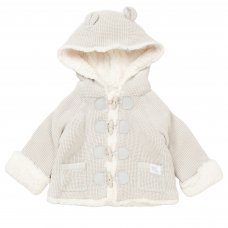 E07895: Baby True Knit Hooded Cardigan With Sherpa Lining (0-12 Months)