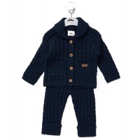 E07908: Baby Boys Knitted 2 Piece Outfit (0-12 Months)