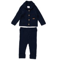 E07908: Baby Boys Knitted 2 Piece Outfit (0-12 Months)