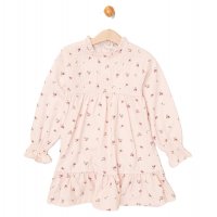 E07967A: Baby Girls Borg Jacket & Floral Print Dress (9-24 Months)