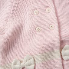 E07970: Baby Girls Double Knit Hooded Cardigan (0-12 Months)