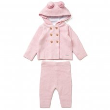 E07989: Baby Girls Double Knit 2 Piece Outfit (0-12 Months)