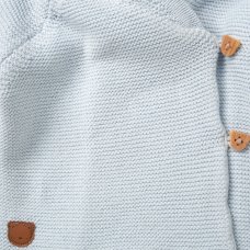 E07994: Baby Boys Double Knit Hooded Wrap Cardigan (0-12 Months)