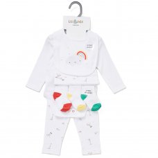 E08408: Baby Unisex Rainbow Ribbed 10 Piece Gift Set (NB-6 Months)