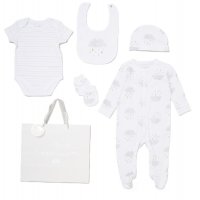 E08410: Baby Unisex Rain Cloud 6 Piece Mesh Bag Gift Set (NB-6 Months)