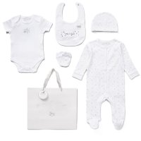 E08412: Baby Unisex Little & Loved 6 Piece Mesh Bag Gift Set (NB-6 Months)