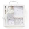 E08678: White 4 Piece Luxury Boxed Gift Set (0-3 Months)