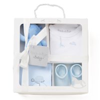 E08688: Sky 4 Piece Luxury Boxed Gift Set (0-3 Months)