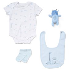 E08688: Sky 4 Piece Luxury Boxed Gift Set (0-3 Months)