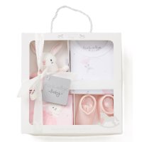 E08689: Pink 4 Piece Luxury Boxed Gift Set (0-3 Months)