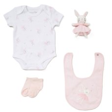 E08689: Pink 4 Piece Luxury Boxed Gift Set (0-3 Months)