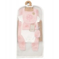 E08703: Baby Girls Organic Cotton 6 Piece Gift Set (NB-6 Months)