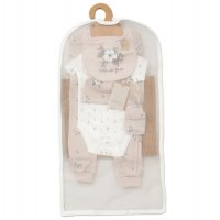 E08710: Baby Girls Organic Cotton 6 Piece Gift Set (NB-6 Months)