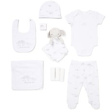 E08735: Baby Unisex Elephant 10 Piece Mesh Bag Gift Set (NB-6 Months)