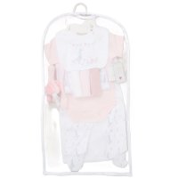 E08736: Baby Girls Geese 10 Piece Mesh Bag Gift Set (NB-6 Months)