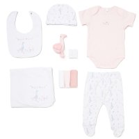 E08736: Baby Girls Geese 10 Piece Mesh Bag Gift Set (NB-6 Months)