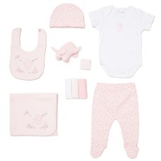 E08737: Baby Girls Elephant 10 Piece Mesh Bag Gift Set (NB-6 Months)