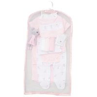 E08745: Baby Girls Ballerina Mouse 10 Piece Mesh Bag Gift Set (NB-6 Months)