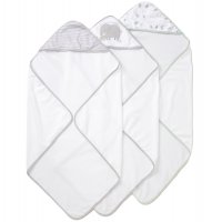 E08781: Baby Elephant  6 Piece Hooded Towels & Washcloths Bath Time Set