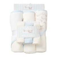 E08785: Baby Giraffe  6 Piece Hooded Towels & Washcloths Bath Time Set