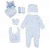 E08790: Baby Boys Animals 8 Piece Mesh Bag Gift Set (NB-6 Months)