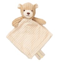 E08803: Ribbed Bear Comforter With Taggie Ribbons