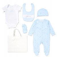 E08831: Baby Boys Little Prince 6 Piece Mesh Bag Gift Set (NB-6 Months)