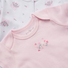 E08833: Baby Girls Floral 6 Piece Mesh Bag Gift Set (NB-6 Months)