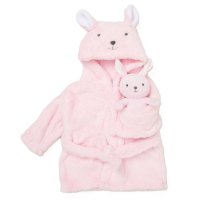 E08848: Baby Bunny Snuggle Dressing Gown With Plush Toy (One Size - 6-9 Months)