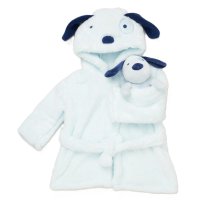 E08850: Baby Puppy Snuggle Dressing Gown With Plush Toy (One Size - 6-9 Months)