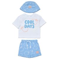 F09115TOD: Boys "Cool Days" T-Shirt, Shorts & Hat Outfit (2-4 Years)