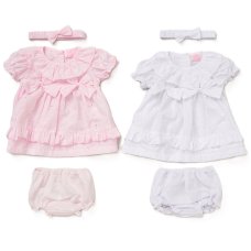 F09178INF: Baby Girls Dress, Pant & Headband Set (9-24 Months)