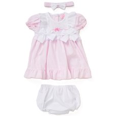 F09179INF: Baby Girls Dress, Pant & Headband Set (9-24 Months)