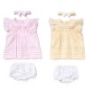 F09185NB: Baby Girls Dress, Pant & Headband Set (0-9 Months)