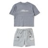 F09385TOD: Boys T-shirt & Waterproof Coated Short Outfit With Keyring (2-4 Years)