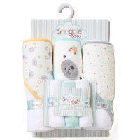 F09439: Baby Bear 6 Piece Hooded Towels & Washcloths Bath Time Set