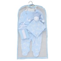 F09748: Baby Boys Giraffe 8 Piece Mesh Bag Gift Set (NB-6 Months)