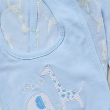 F09748: Baby Boys Giraffe 8 Piece Mesh Bag Gift Set (NB-6 Months)