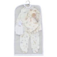 F09753: Baby Unisex Giraffe 8 Piece Mesh Bag Gift Set (NB-6 Months)