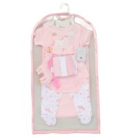 F09766: Baby Girls Unicorn 10 Piece Mesh Bag Gift Set (NB-6 Months)