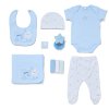 F09768: Baby Boys Star 10 Piece Mesh Bag Gift Set (NB-6 Months)