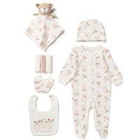 F09798NB: Baby Unisex Bear 8 Piece Mesh Bag Gift Set (NB-6 Months)