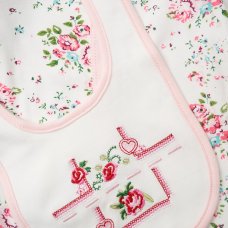 F09907: Baby Girls Floral 6 Piece Mesh Bag Gift Set (NB-6 Months)