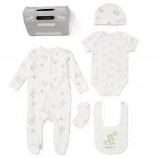 F09908: Baby Unisex Bear 6 Piece Mesh Bag Gift Set (NB-6 Months)