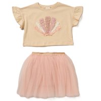 F10287TOD: Girls Shell T-Shirt & Tutu Skirt Outfit (3-5 Years)