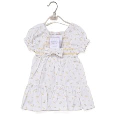 F10337INF: Baby Girls Smocked Panel Dress & Headband Set (12-24 Months)