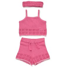 F10381TOD: Girls True Knit Top, Short & Headband Outfit (2-4 Years)