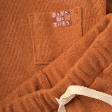 G10892LU: Older Kids Orange Brushed Rib Sweatshirt & Jog Pant Outfit (5-7 Years)